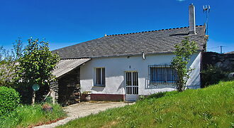 Fully detached renovated stone-built house with outbuildings and land
