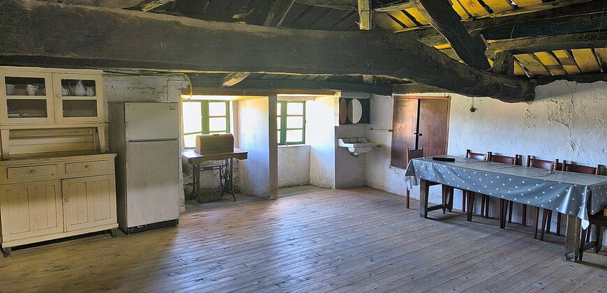 Bonita casa rústica de piedra con anexos y fincas en Palas de Rei